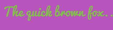 Image with Font Color 7EC246 and Background Color B855BD
